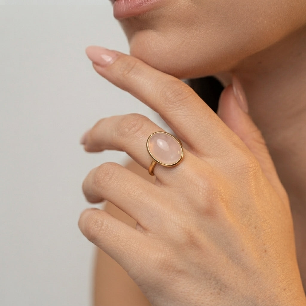 Women's Oval Stone Ring