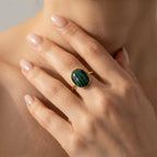 Women's Oval Stone Ring