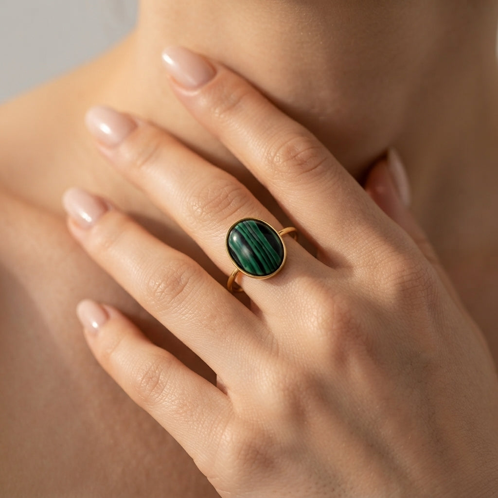 Women's Oval Stone Ring