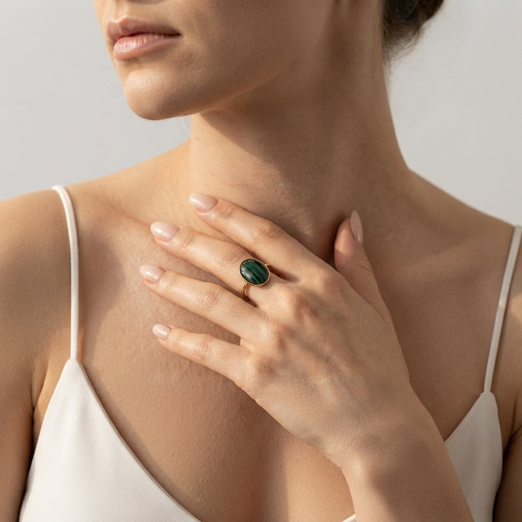 Women's Oval Stone Ring