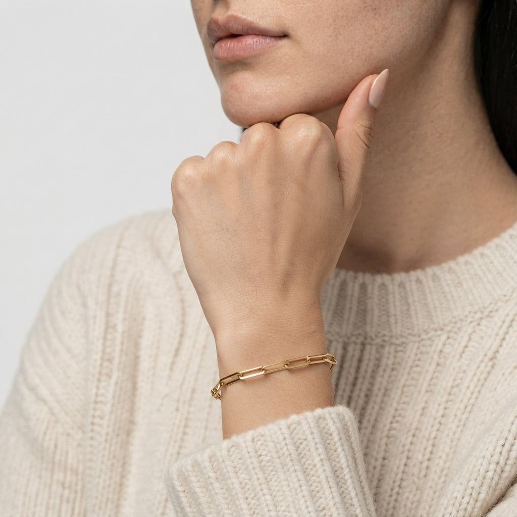 Women's Paperclip Chain Bracelet