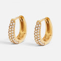Women's Pave Crystal Huggie Earrings