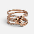 Women's Pavé Crystal Knot Ring