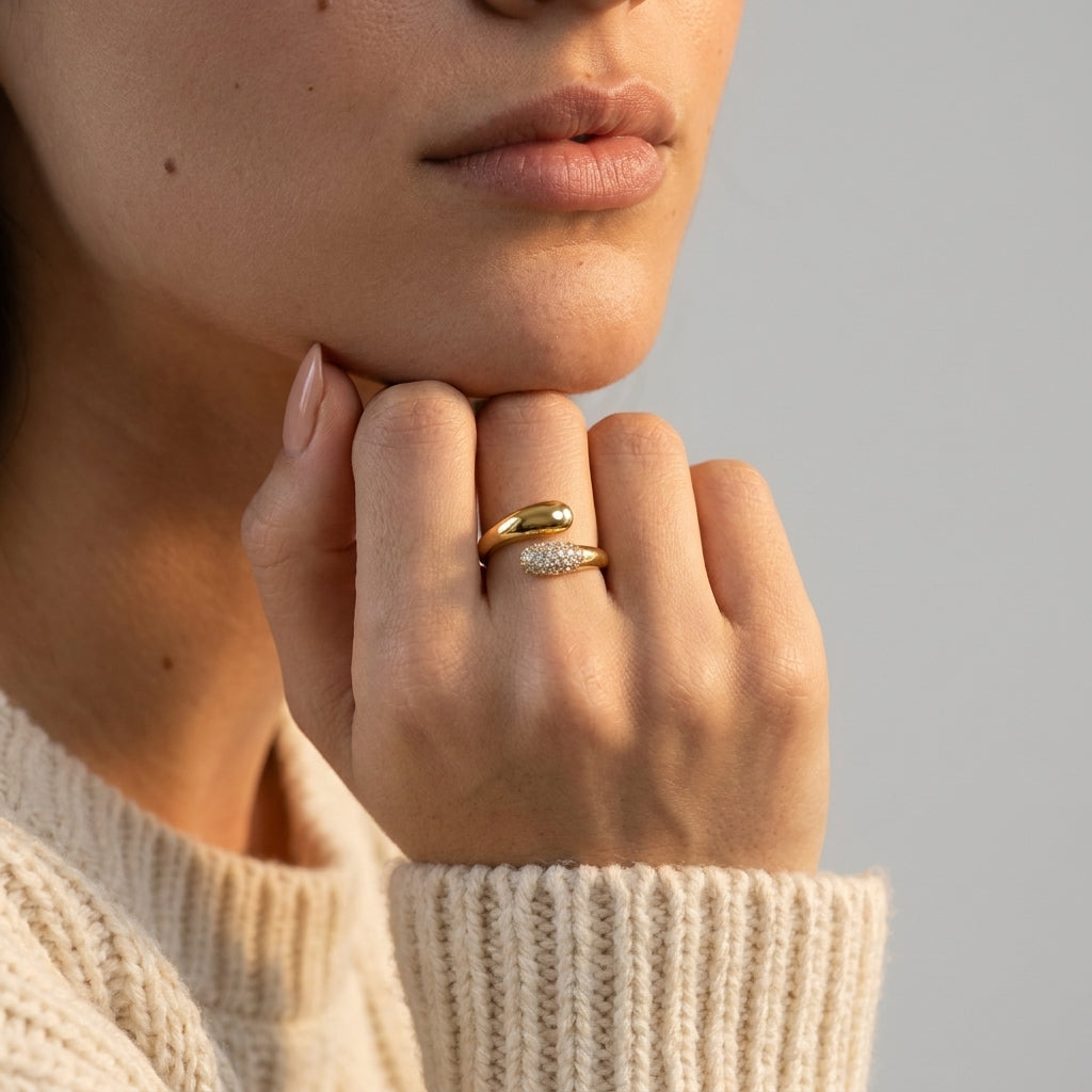 Women's Pave Crystal Ring