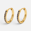 Women's Pave Huggie Hoop Earrings