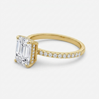 Women's Pave Solitaire Ring