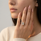 Women's Pave Solitaire Ring