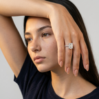 Women's Pave Solitaire Ring