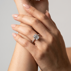 Women's Pave Solitaire Ring