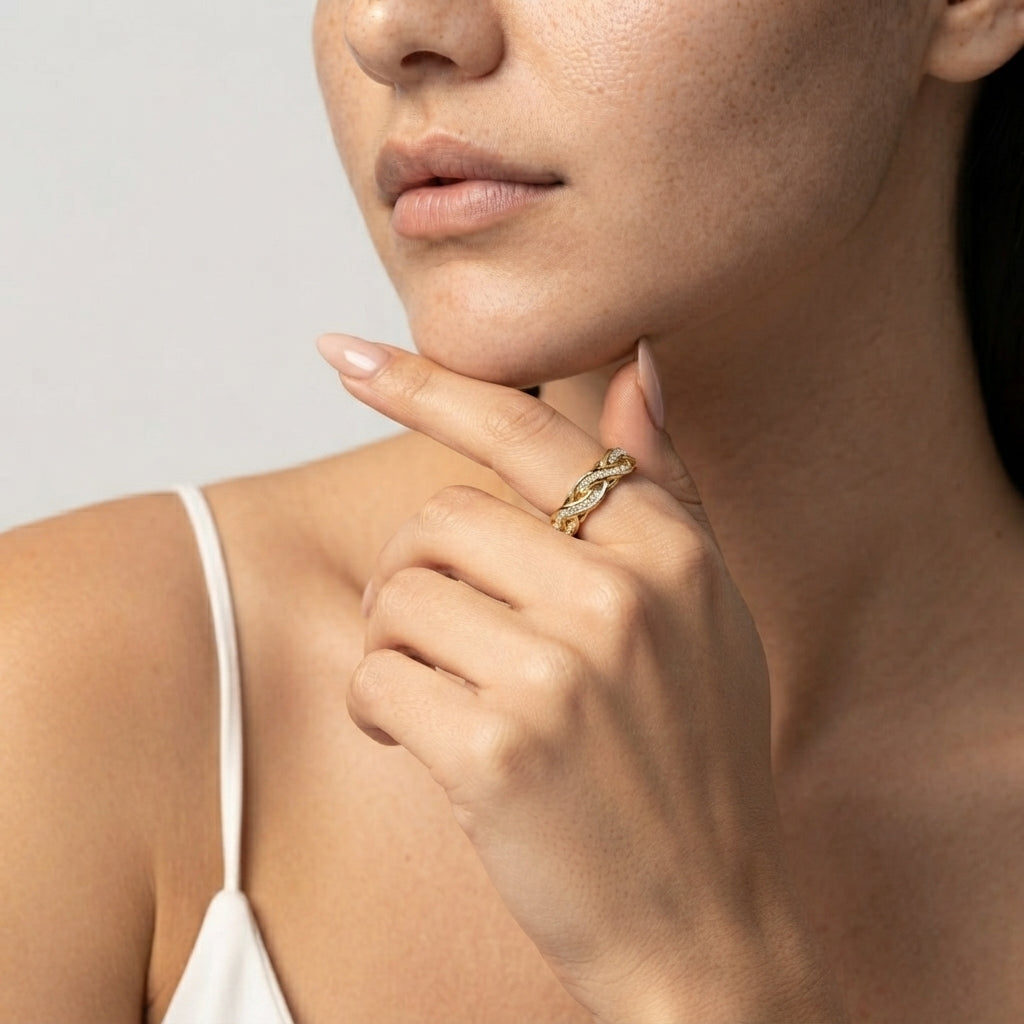 Women's Pave Twist Ring