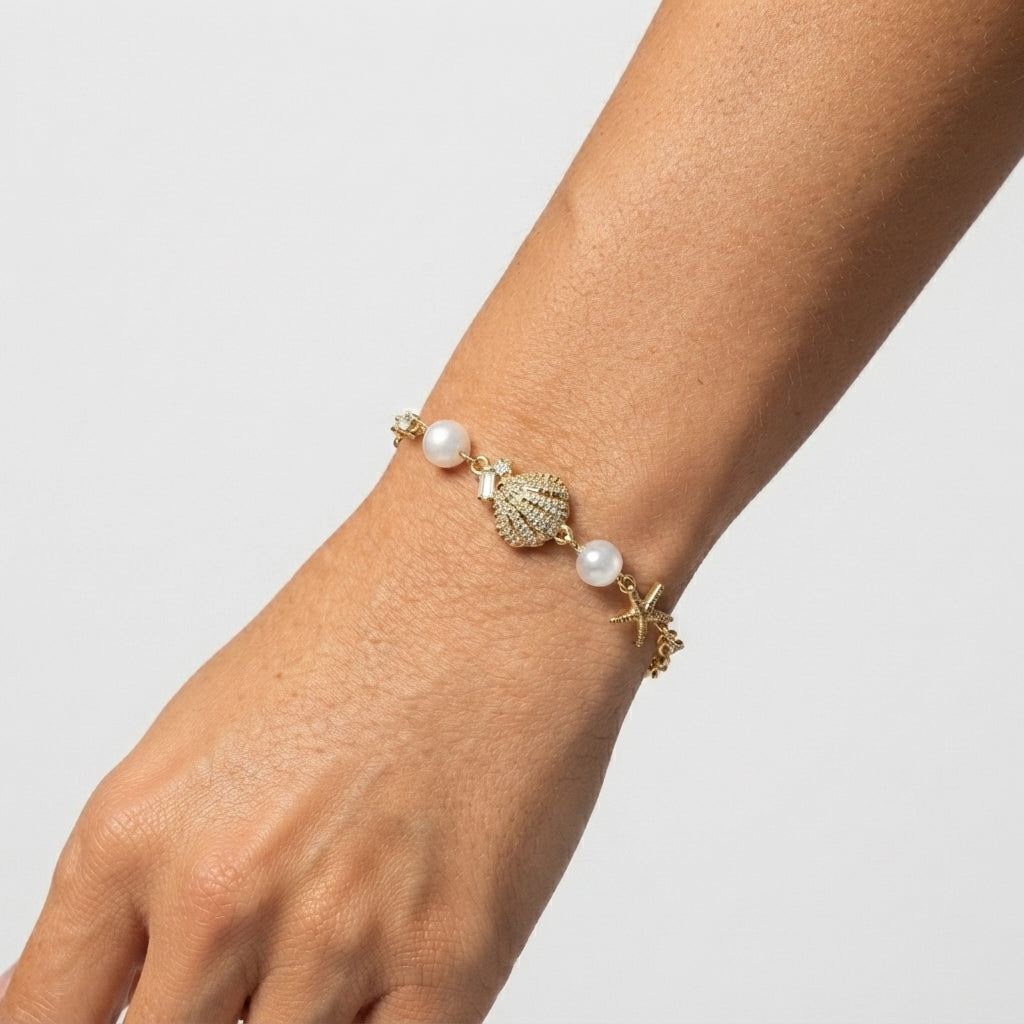 Women's Pearl Station Bracelet