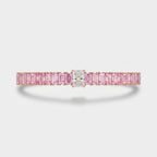 Women's Pink Stone Tennis Bracelet