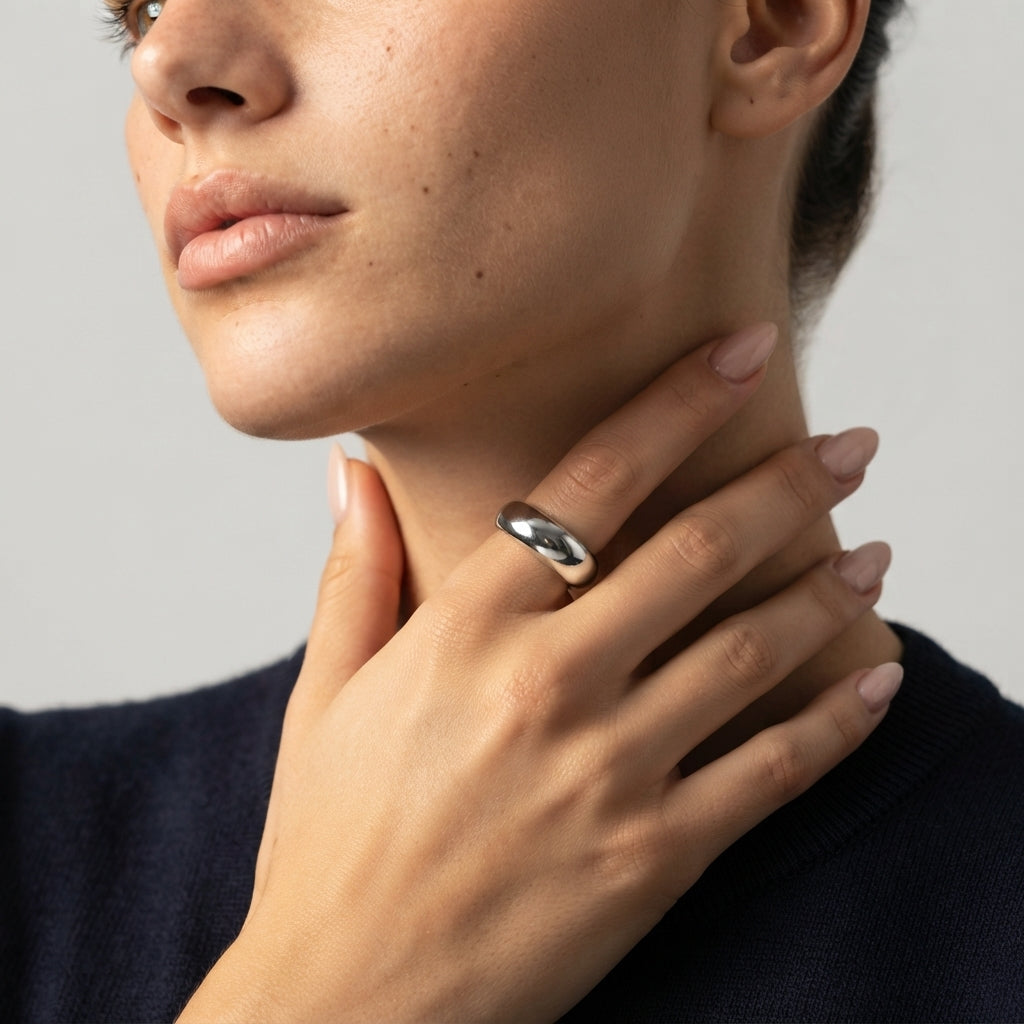 Women's Polished Dome Ring