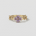 Women's Purple Flower Vine Ring