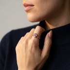 Women's Purple Flower Vine Ring