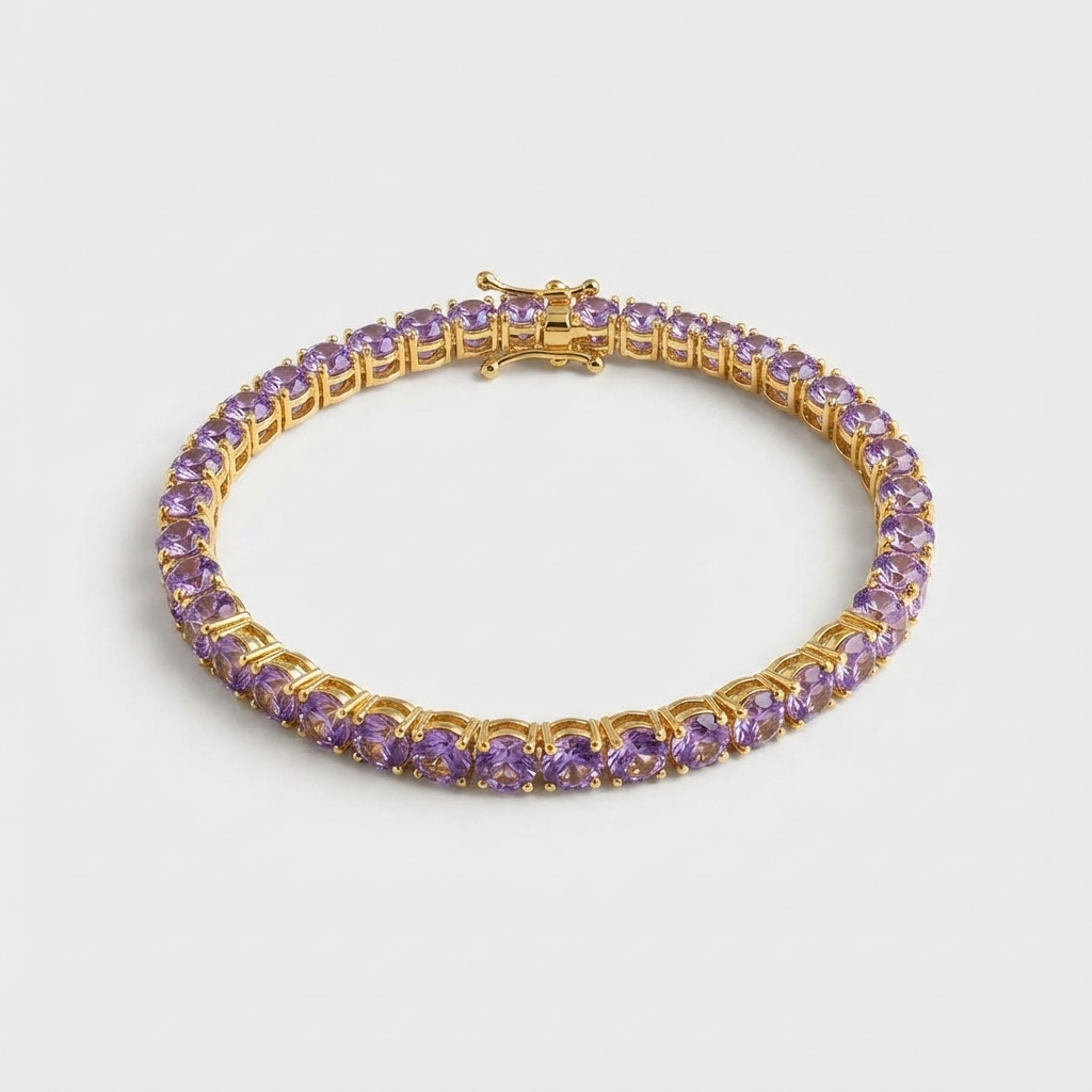 Women's Purple Stone Tennis Bracelet