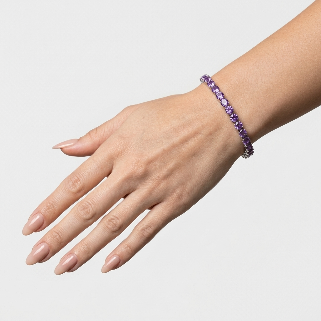 Women's Purple Stone Tennis Bracelet