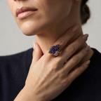 Women's Raw Purple Stone Ring