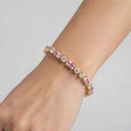 Women's Rectangular Stone Tennis Bracelet