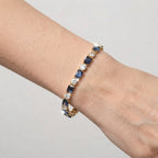 Women's Rectangular Stone Tennis Bracelet