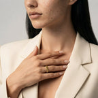 Women's Ribbed Band Ring