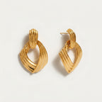 Women's Ribbed Drop Earrings