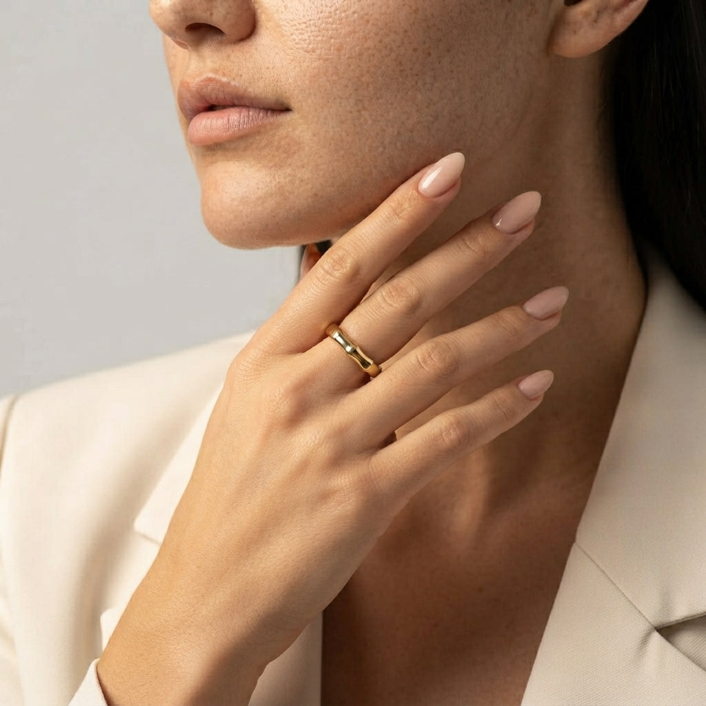 Women's Ribbed Stacking Ring