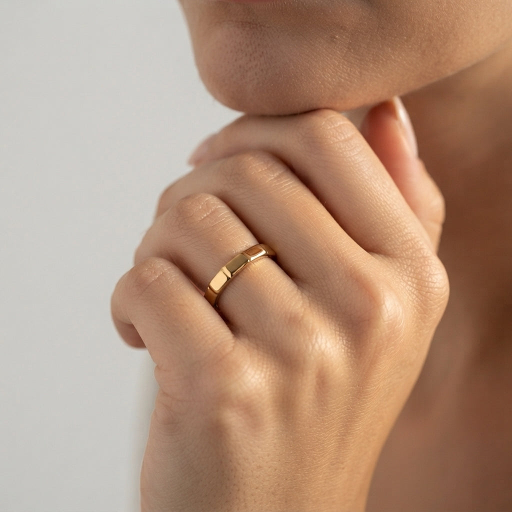 Women's Ribbed Stacking Ring