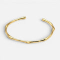 Women's Rippled Open Cuff Bangle