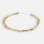 Women's Rippled Open Cuff Bangle