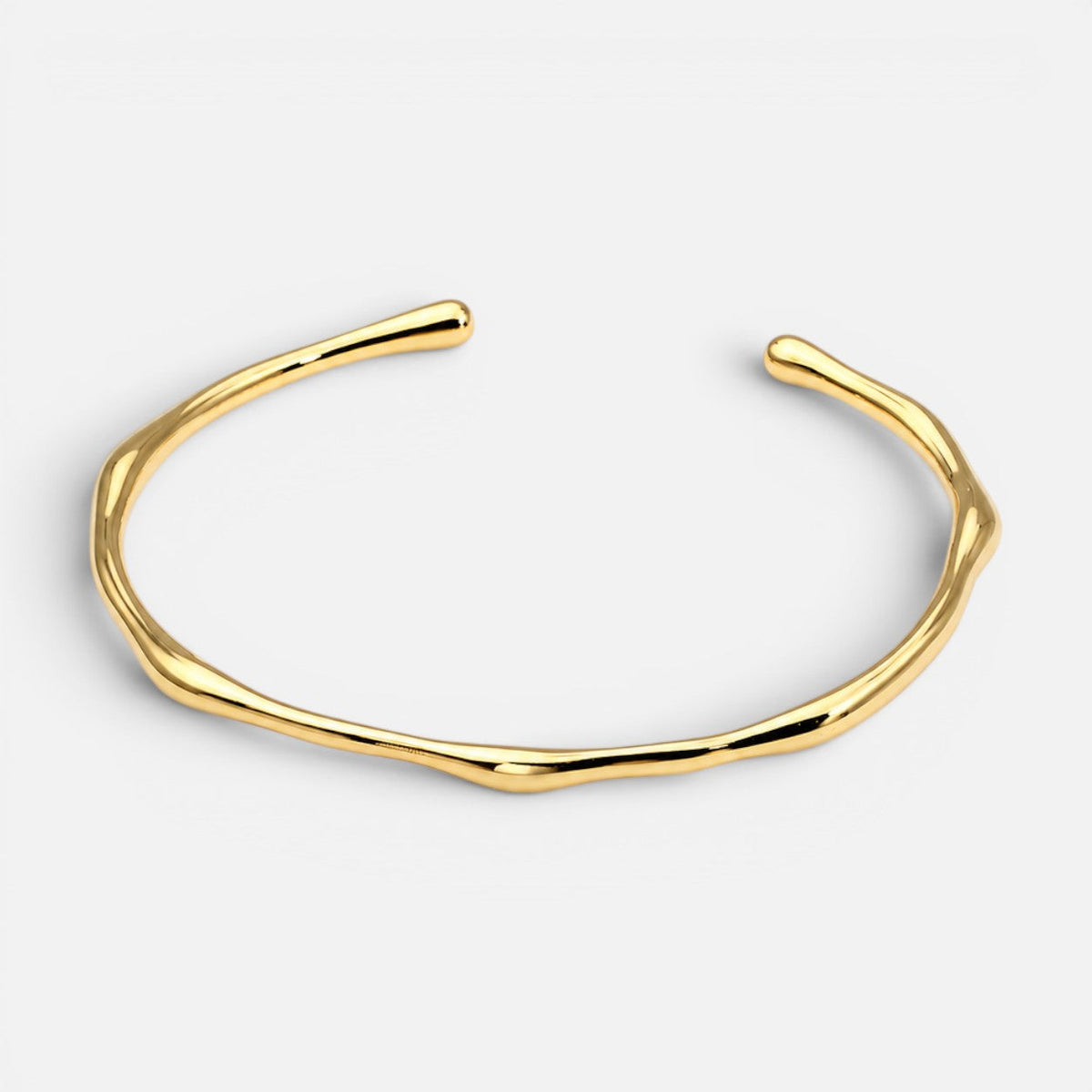 Women's Rippled Open Cuff Bangle