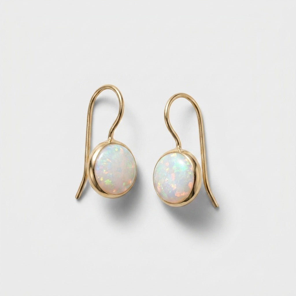 Women's Round Natural Stone Earrings