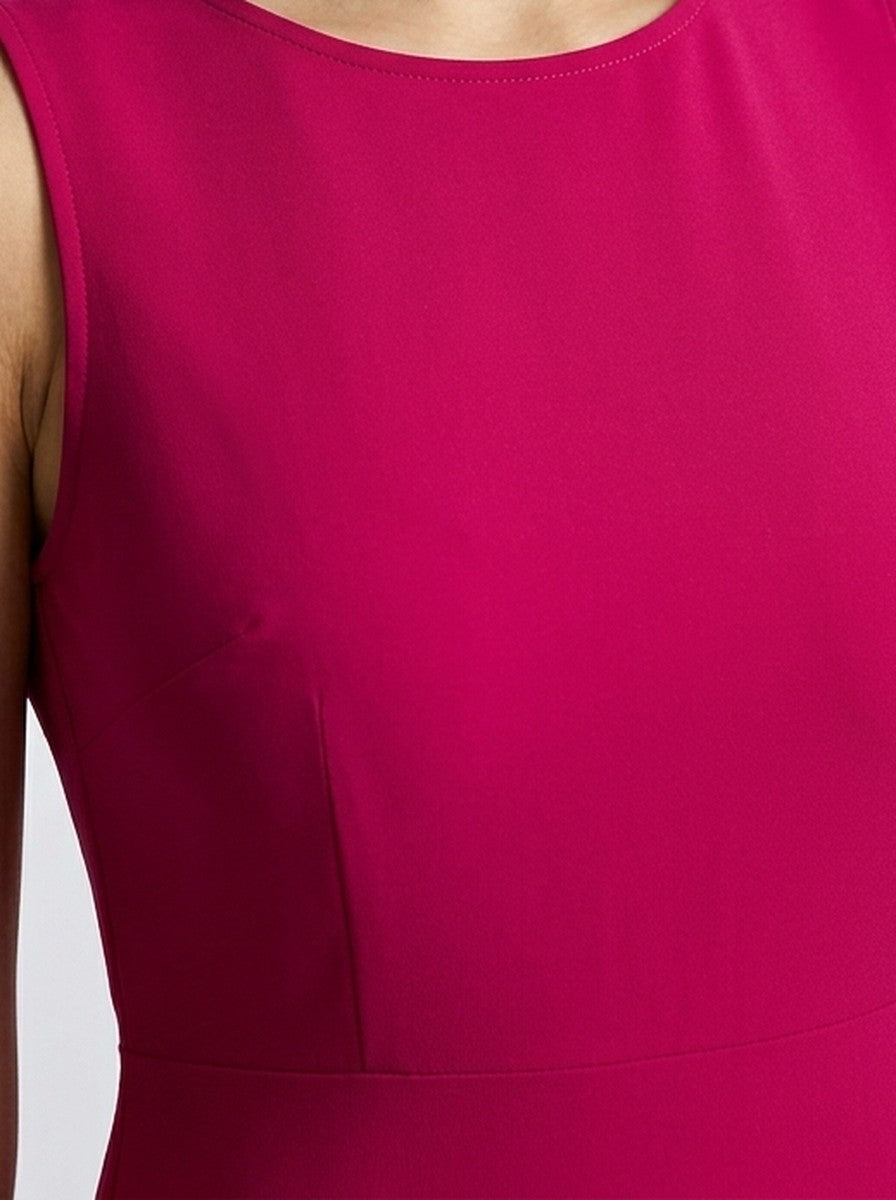 Women's Round Neck Sleeveless A-Line Maxi Dress