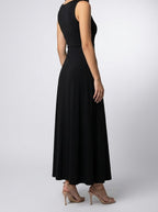 Women's Round Neck Sleeveless A-Line Maxi Dress