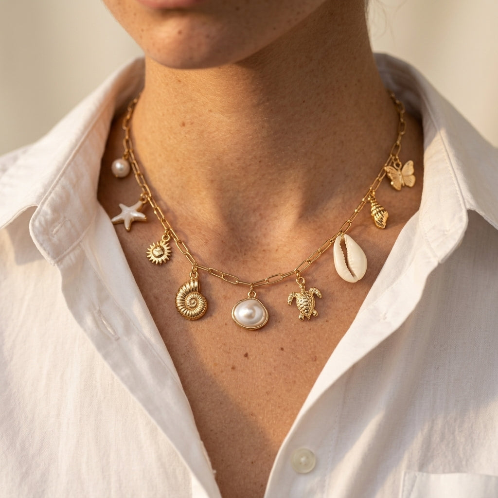 Women's Shell Charm Necklace