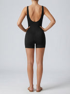 Women's Sleeveless Playsuit with Square Neck