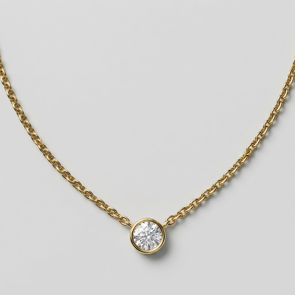 Women's Solitaire Crystal Necklace