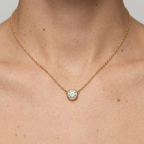 Women's Solitaire Crystal Necklace