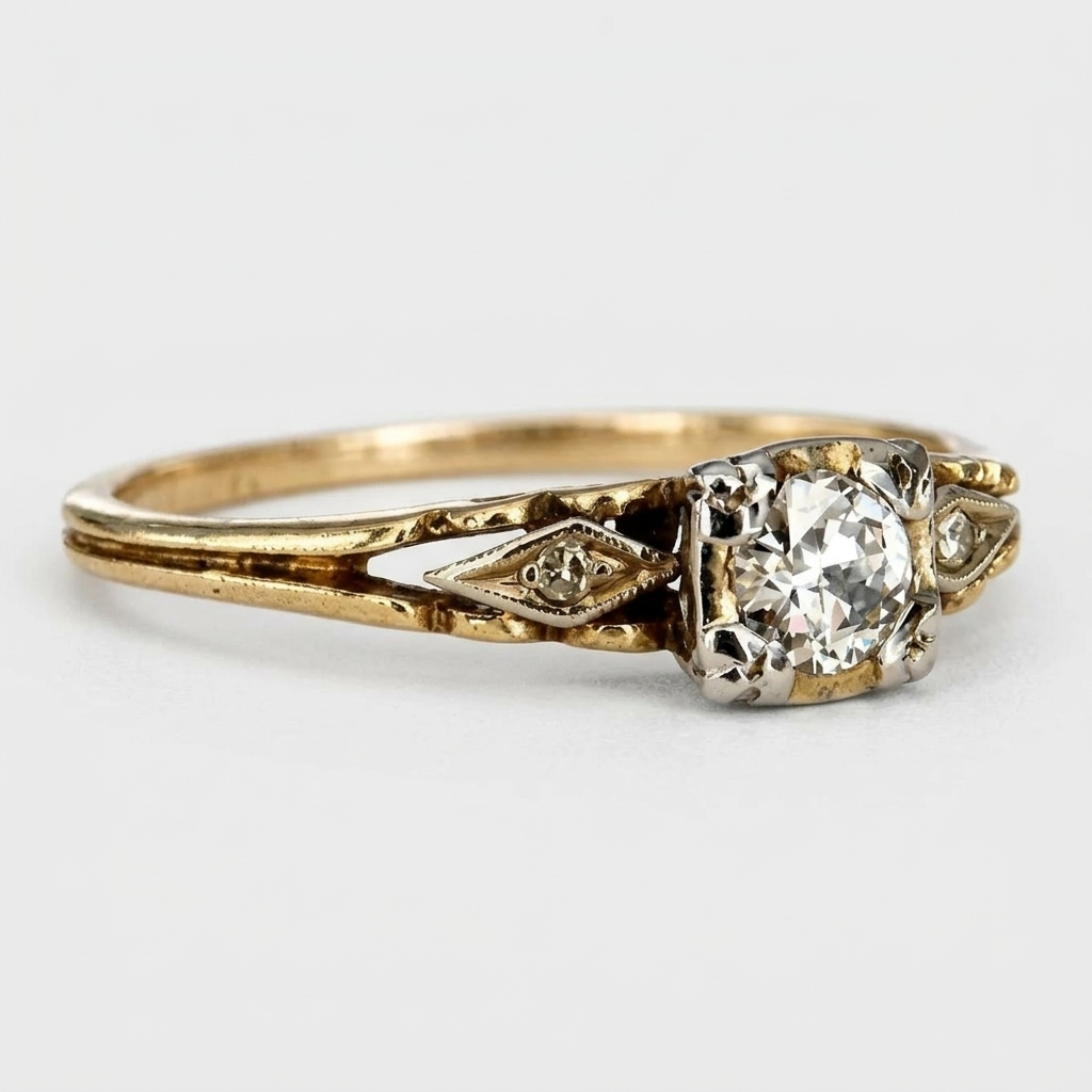 Women's Split Shank Crystal Ring