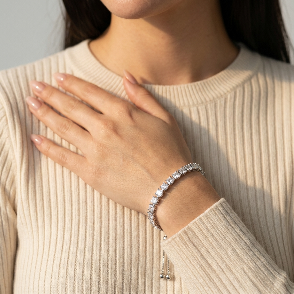 Women's Square Crystal Bracelet