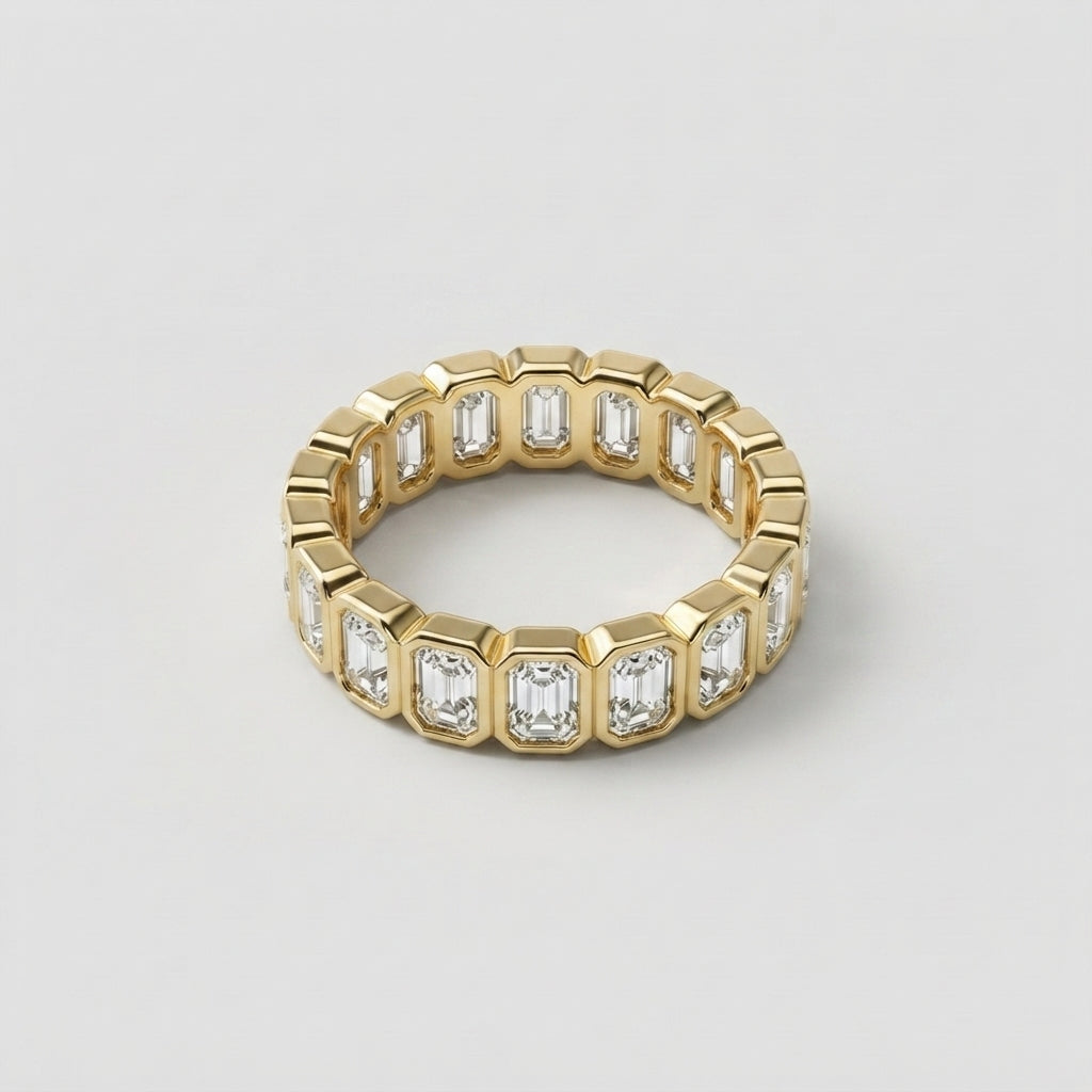 Women's Square Crystal Ring