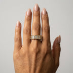 Women's Square Crystal Ring