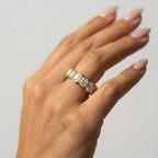 Women's Square Crystal Ring