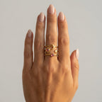 Women's Star Crescent Ring