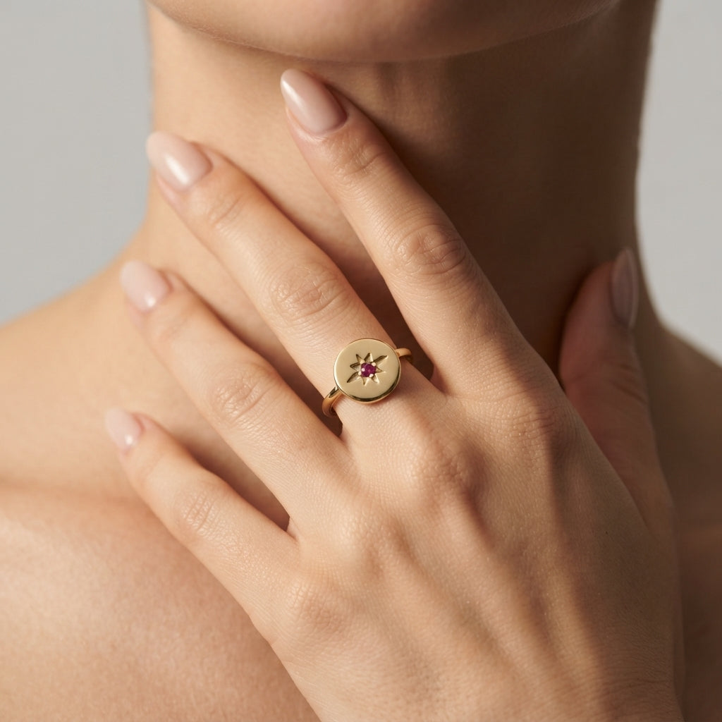 Women's Star Disc Ring