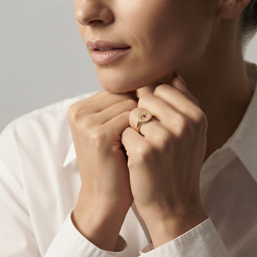 Women's Star Disc Ring
