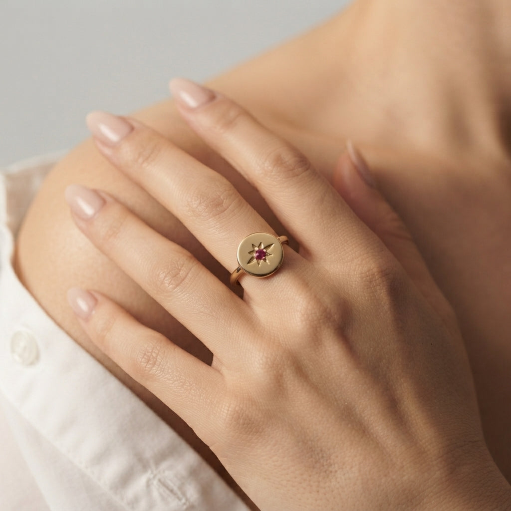 Women's Star Disc Ring
