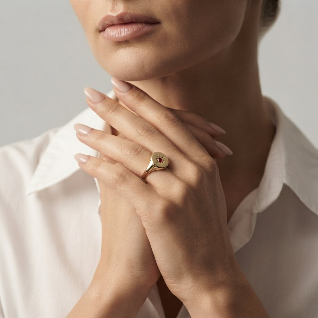 Women's Star Disc Ring