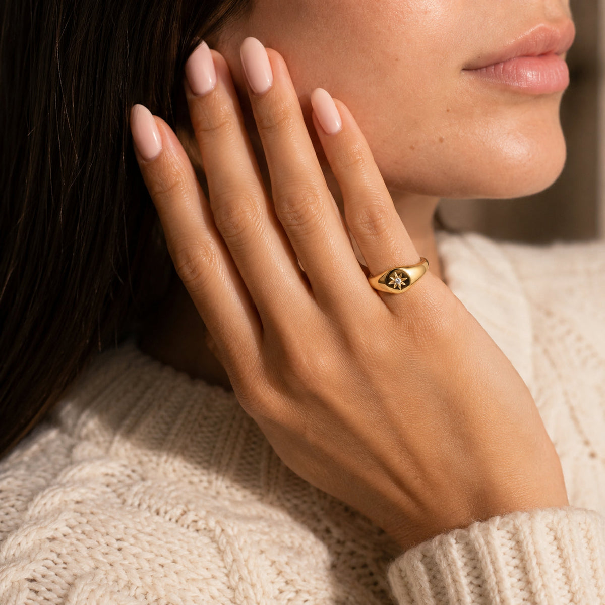 Women's Star Signet Ring