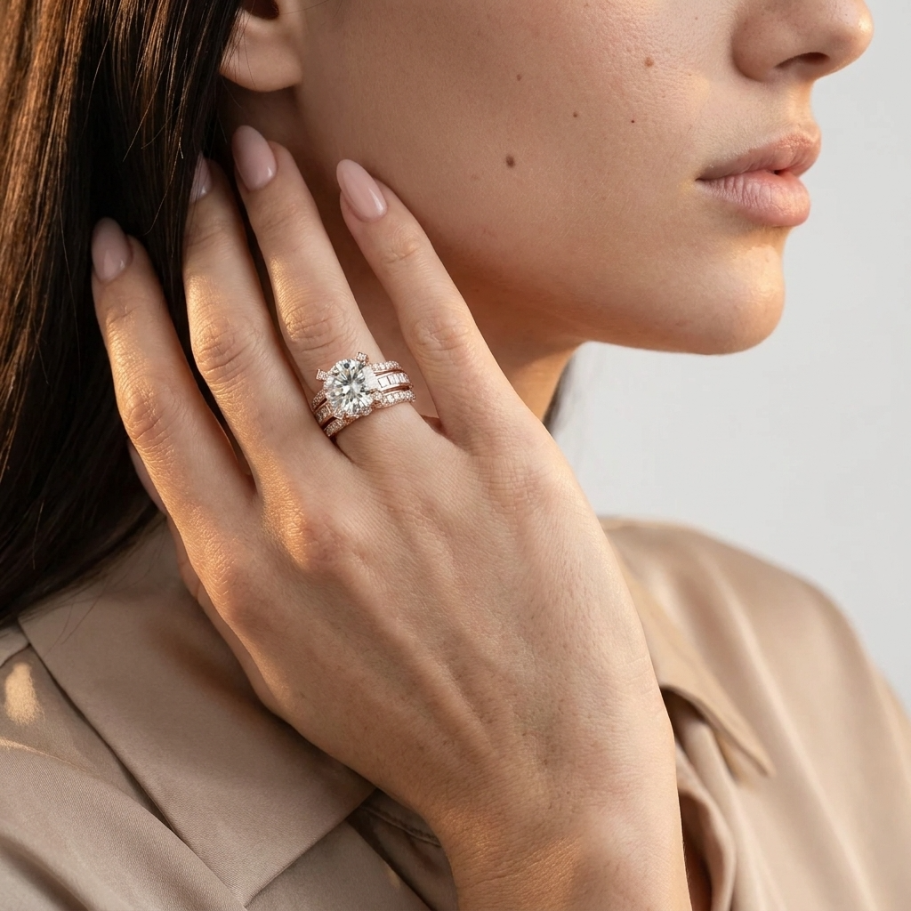 Women's Statement Crystal Ring